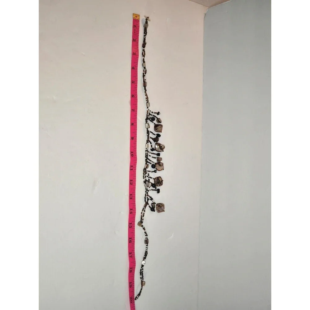 Seed Bead and Shell Necklace Button Clasp - Picture 6 of 6